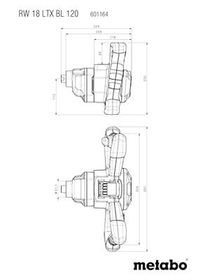 Metabo RW 18 LTX BL 120 Accu Mixer | Zonder accu-packs en lader - 601164850