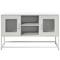 Tv-meubel 100,5x39x60,5 cm staal wit - thumbnail