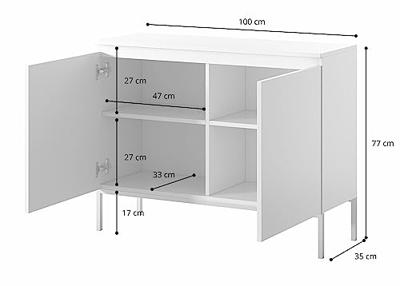 NADUVI Collection Kate Dressoir - B 100 cm - Terra / Zwart NADUVI Collection Kate Dressoir - B 100 cm - Terra / Zwart