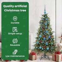 VidaXL Kunstmatige inklapbare kerstboom groen 150 cm pe en pvc - thumbnail