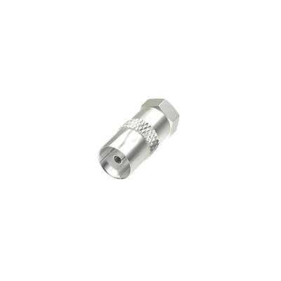 Hama SAT-adapter, F-stekker - coax-koppeling TV accessoire Zilver Hama SAT-adapter, F-stekker - coax-koppeling TV accessoire Zilver