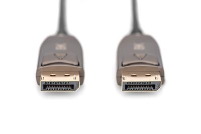 Digitus AK-340107-150-S DisplayPort-kabel DisplayPort / Glasvezel Aansluitkabel DisplayPort-stekker, DisplayPort-stekker 15.00 m Zwart 8K UHD