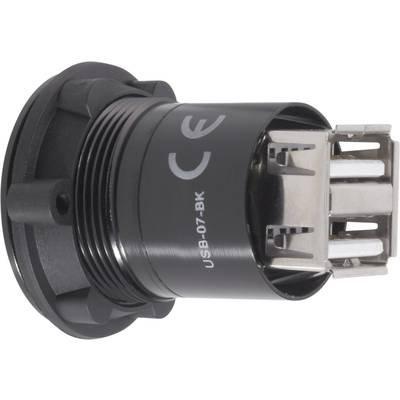 TRU COMPONENTS USB-07-BK Dubbele USB-inbouwbus 2.0 Bus, inbouw, Adapter 2x USB-bus type A naar 2x USB-bus type A Inhoud: 1 stuk(s)