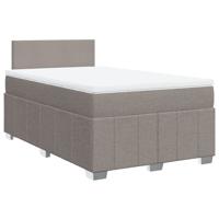 Boxspring met matras stof taupe 120x190 cm - thumbnail