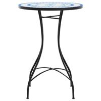 Bistrotafel 50x70 cm keramiek blauw en wit - thumbnail