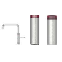 Quooker Classic Fusion Square kokendwaterkraan - draaibare uitloop - PRO3 incl. Cube reservoir - Warm / kokend / bruisend / gefilterd water - Chroom 3CFCHR-CUBE - thumbnail