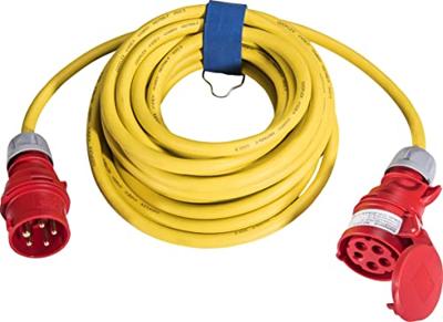 SIROX 363.525 Stroom Verlengkabel 16 A Zwart 25.00 m H07RN-F 5G 2,5 mm² Met fasewisselaar