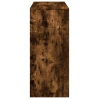 Bartafel met schap 124x46x103,5 cm bewerkt hout gerookt eiken - thumbnail