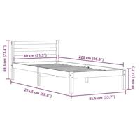 Bedframe Bruin 208.6 x 157.6 x 69.4 cm Massief grenenhout - thumbnail