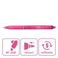 Pilot FriXion Ball Clicker roller, intrekbaar, medium punt, 0,7 mm, roze - thumbnail