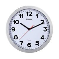 Wandklok maul step quartz ø30x5cm kunstst zil/wit - thumbnail