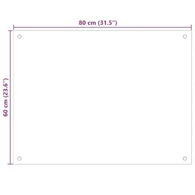 VidaXL Spatschermen keuken 2 st 80x60 cm gehard glas wit