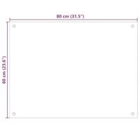 VidaXL Spatschermen keuken 2 st 80x60 cm gehard glas wit - thumbnail