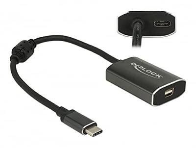 DeLOCK USB-C (male) > Mini DisplayPort (female) met PD functie adapter