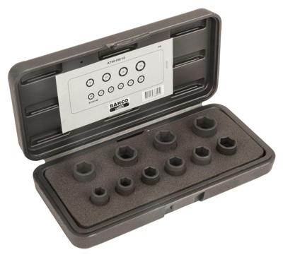 Bahco Slagdoppenset 3/8" | zeskant | metrisch - 10-delig - koffer - K7401M/10