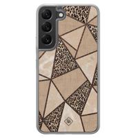 Samsung Galaxy S22 hybride hoesje - Leopard abstract - thumbnail