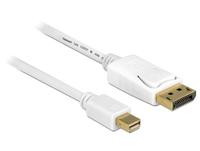 Delock 83485 DisplayPort-kabel Mini-displayport / DisplayPort Adapterkabel Mini DisplayPort-stekker, DisplayPort-stekker 7.00 m Wit Vergulde steekcontacten - thumbnail