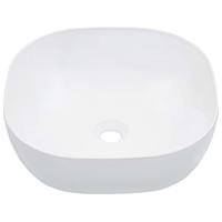 Wastafel 42,5x42,5x14,5 cm keramiek wit - thumbnail