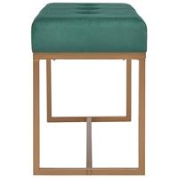 Bankje 80 cm fluweel groen - thumbnail