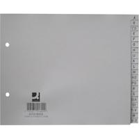 Q-CONNECT tabbladen, ft 18 x 22,5 cm, PP, 2-gaatsperforatie, set van A-Z, grijs - thumbnail