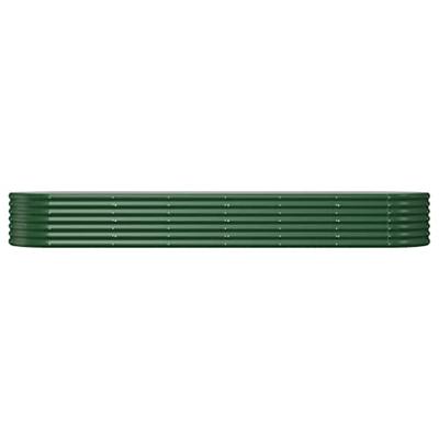 VidaXL Plantenbak 296x80x36 cm gepoedercoat staal groen