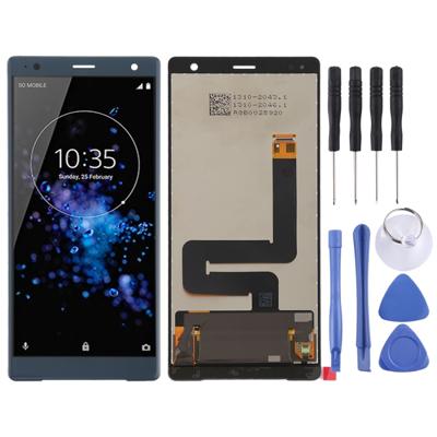 LCD-scherm en digitizer volledige montage (origineel) voor Sony Xperia XZ2 (blauw)