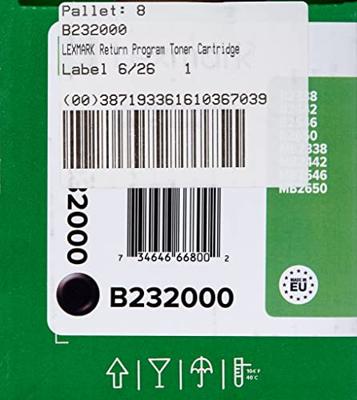 Toner Lexmark B232000 Zwart