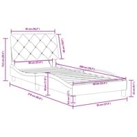 Bedframe met LED zonder matras fluweel blauw 140x200 cm - thumbnail