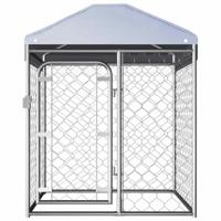 Hondenkennel voor buiten met dak 100x100x125 cm - thumbnail