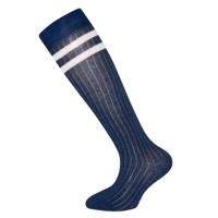 Ewers Kniekousen met rib motief 2 strepen - thumbnail