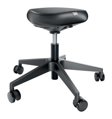Leitz Ergo actieve Zitkruk met comfortzitting, met wieltjes, zwart Leitz Ergo actieve Zitkruk met comfortzitting, met wieltjes, zwart