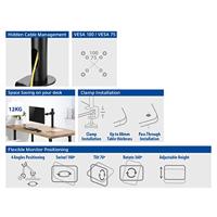 ACT Connectivity Monitorarm office solid pro, 1 scherm - thumbnail