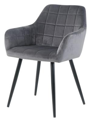 Artistiq Eetkamerstoel 'Tora' Velvet, kleur Antraciet