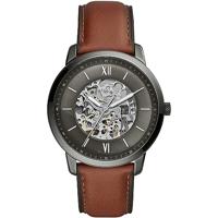 Fossil ME3161 Horloge Neutra Automatic staal-leder smoke-grijs-bruin 44 mm - thumbnail