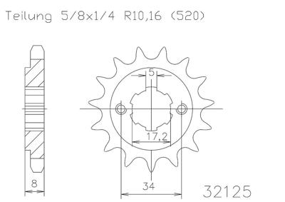 ESJOT Sprocket 520 14z standard