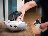 Lenco Draagbare stereo FM-radio met CD-speler Zwart/zilver - SCD-24 BL/SI - thumbnail