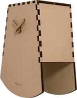 NeXtime NE-5207RZ Tafelklok Rocky 19.5x18x8.8 Cm Hout Zalm - thumbnail