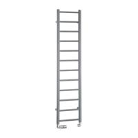Handdoekradiator Sapho Dina Recht 30x138 cm Metallic Zilver Sapho - thumbnail