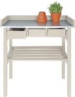 Esschert Design tuinwerktafel met lades (wit) cf29w - thumbnail