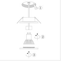 Steinhauer Inbouwspot pelite 2844zw zwart - thumbnail