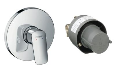 Hansgrohe Logis douchemengkraan complete set afbouwdeel, chroom