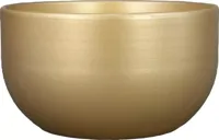 Schaal boule d26h14cm parelgoud 3x - thumbnail
