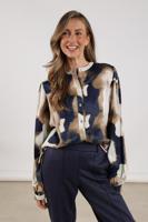 Nukus Coco Blouse Nkf02081 Blouse 296 Sand/navy - thumbnail