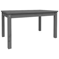 Tuintafel 82,5x50,5x45 cm massief grenenhout grijs - thumbnail