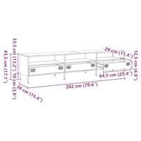Tv-meubel 202x39x43,5 cm koudgewalst staal antracietkleurig - thumbnail