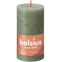 Bolsius kaars rustiek 13x7 cm fresh olijf - thumbnail