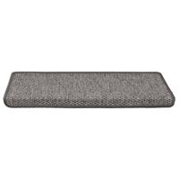 Trapmatten zelfklevend 15 st sisal-look 65x25 cm grijs en beige - thumbnail