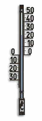 Buitenthermometer kunststof zwart 27.5 cm