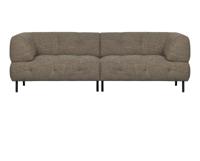 WOOOD 4-zits Bank 'Lloyd' Geweven stof, kleur Donkerbruin Melange - thumbnail