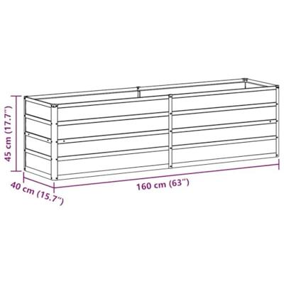 Verhoogde plantenbak Licht Bruin 160 x 40 x 45 cm